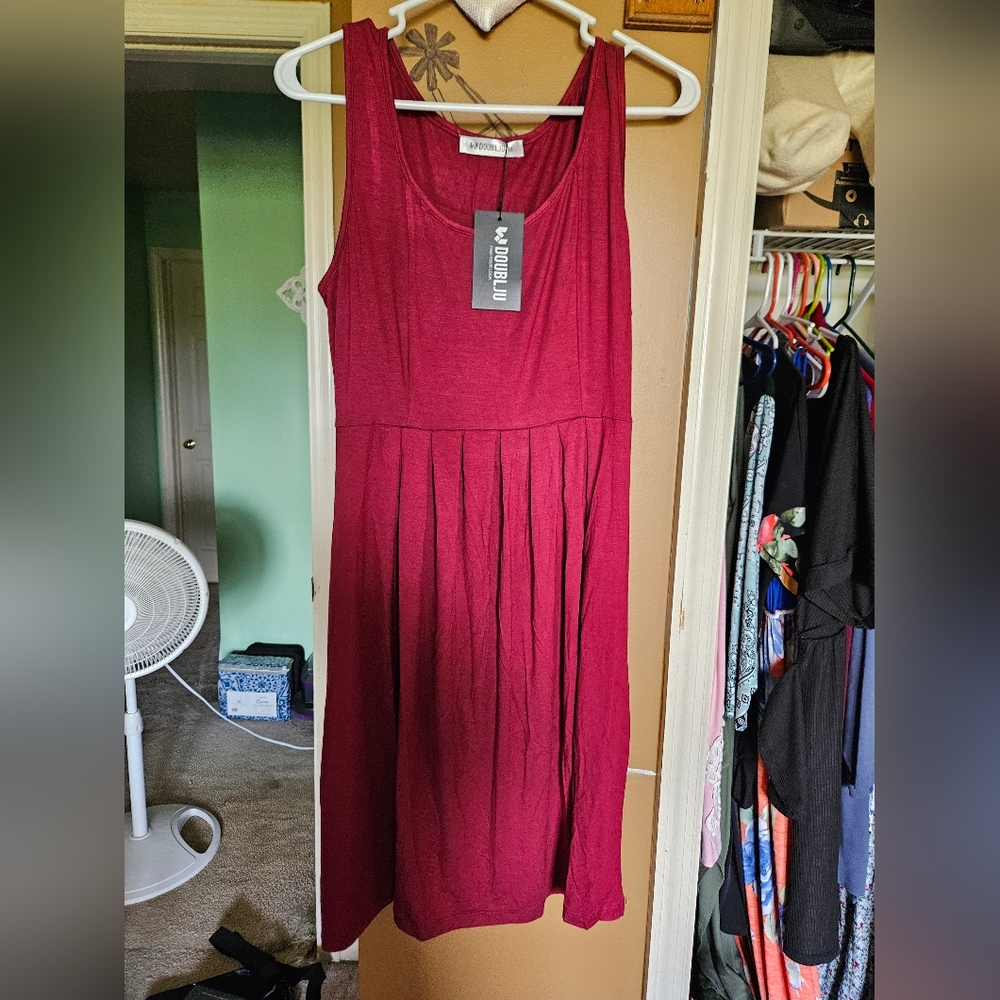 Maroon & black dress
